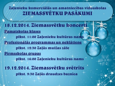 Ziemassvētku pasākumi Zaļenieku KAV 2014