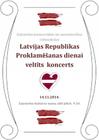 Latvijas Republikas Proklamēšanas dienai veltīts koncerts